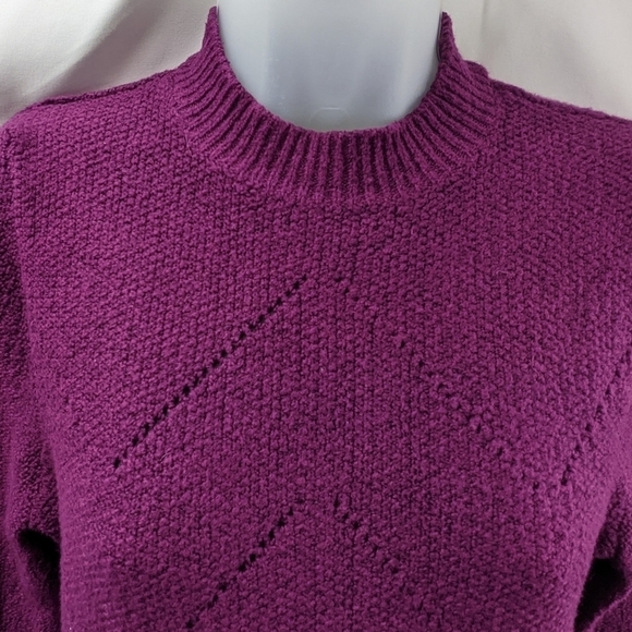 Lucky Brand Puff Sleeve Crew Neck Sweater Sz XS - Picture 2 of 10